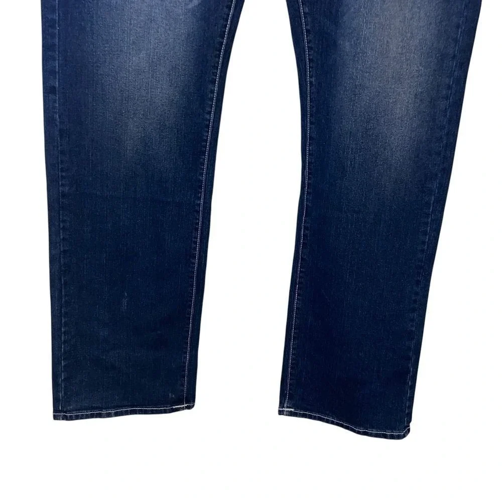 True Religion Ricky Relaxed Straight Jeans Dark Hibernation Wash Size 36x34 NEW